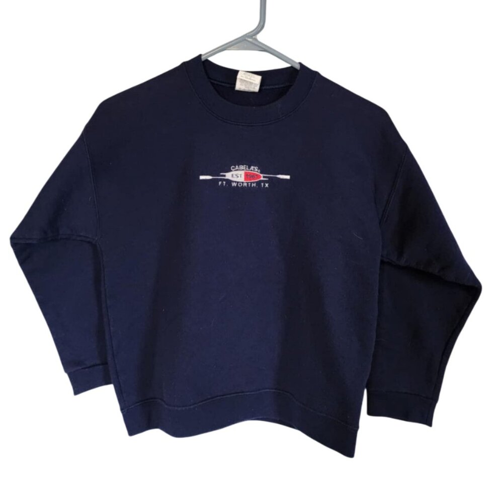 EUC Cabelas Ft. Worth Texas Navy Sweatshirt (Hanes)